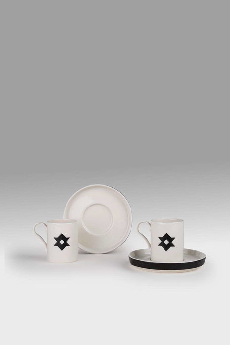 Hermia Juego de Tazas de Café Negro, 4 Piezas